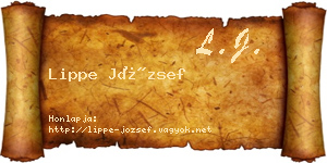 Lippe József névjegykártya